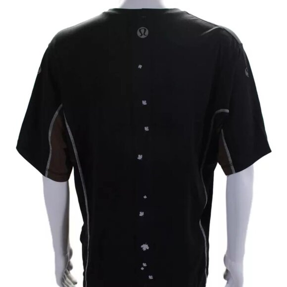 $500 Authentic LULULEMON Made in CANADA Men's Colorblock Black T-Shirt Sz.XL - Picture 3 of 12